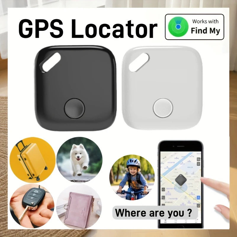 Smart Tag Global Locator Mini GPS Tracker Works with iOS Find My APP Anti-lost Finder Locator for Keys Wallet Car Pet Luggage
