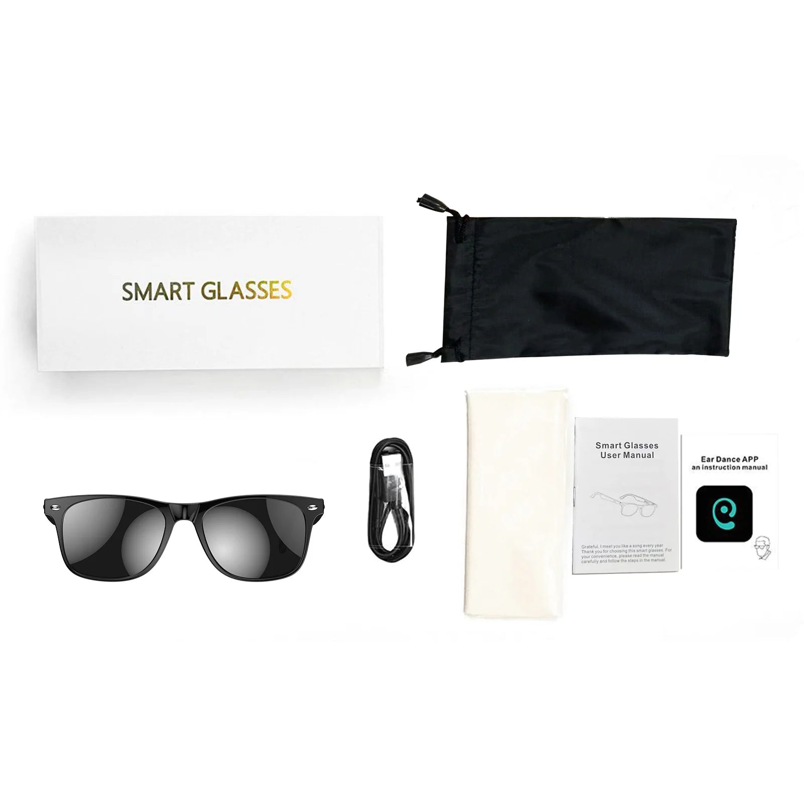 Smart BT Glasses Smart Glasses for Women Men BT 5.4 Support Audio Translation Calling Song Playback Lightweight Comfortable