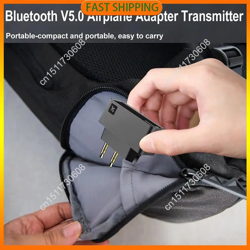 Buy Now 2X AK3046E Pro Wireless Bluetooth 5.0 Adapter For Airplane, With Aptx HD/LL/Adaptive Transmitter For , Headphones