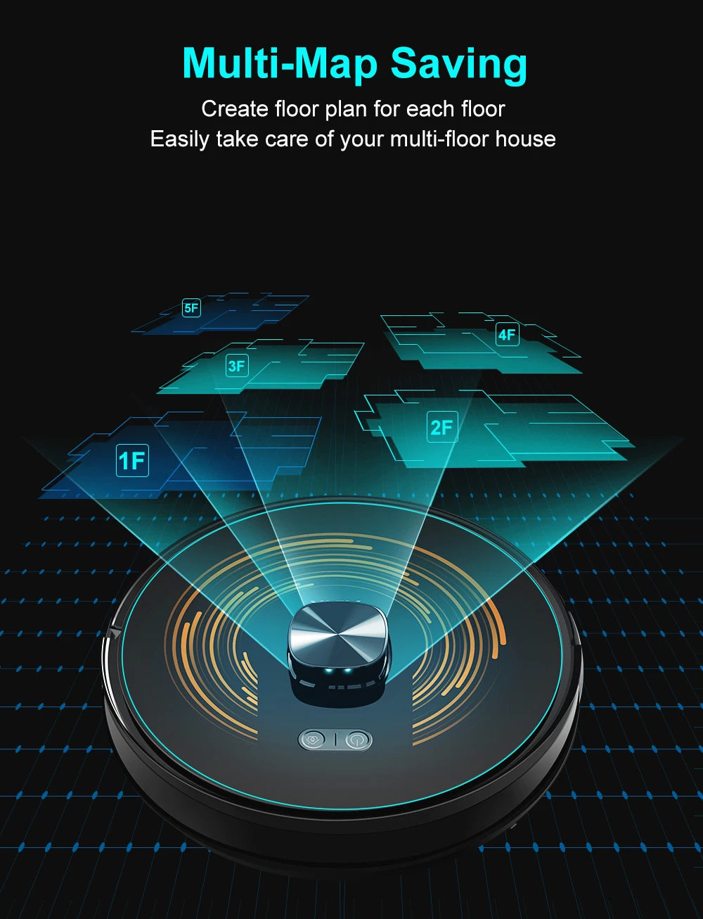 ABIR K30 Robot Vacuum Cleaner, Auto-Empty Station, Laser Lidar, 6500PA Suction,Multi-Floor Maping, Smart Home Wet Dry Appliance