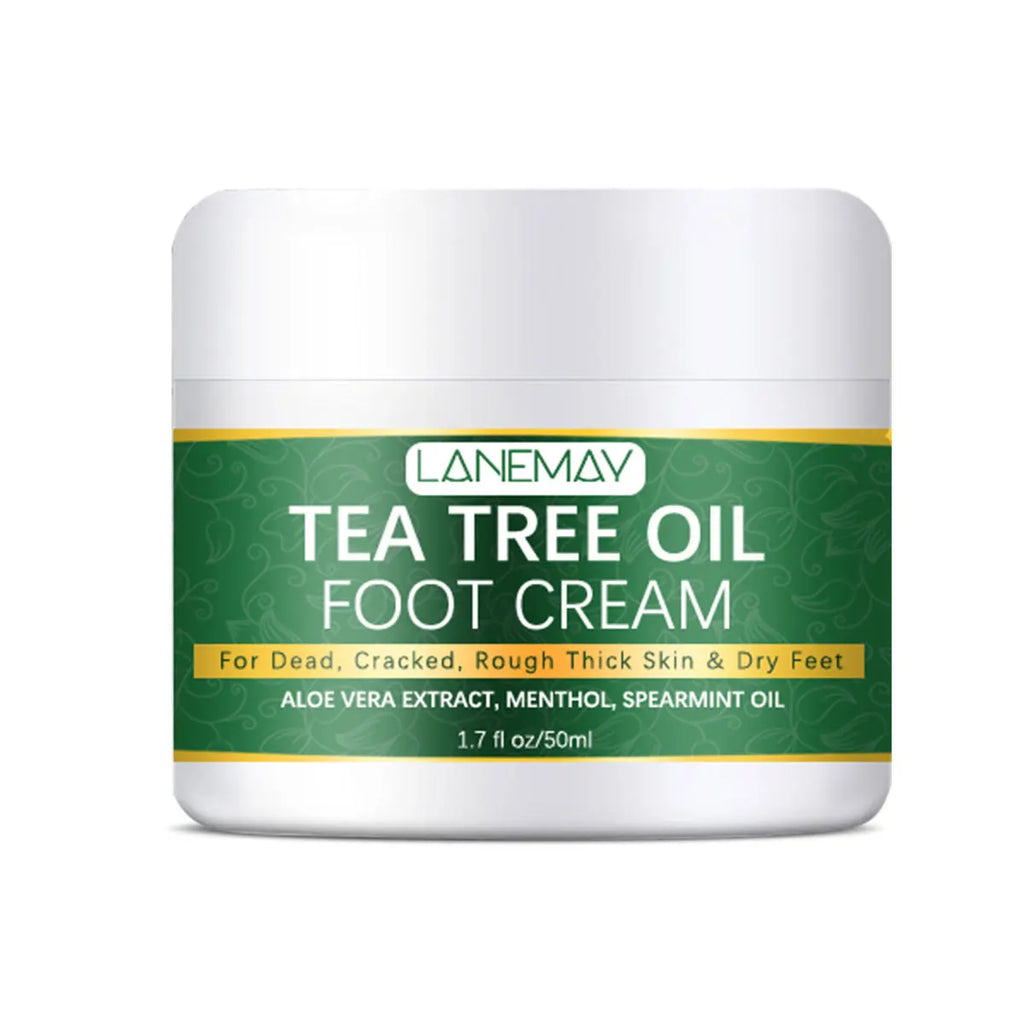 Foot moisturizer with aloe vera and tea tree oil to deeply nourish the skin, for dry and rough skin, daily hand and foot care