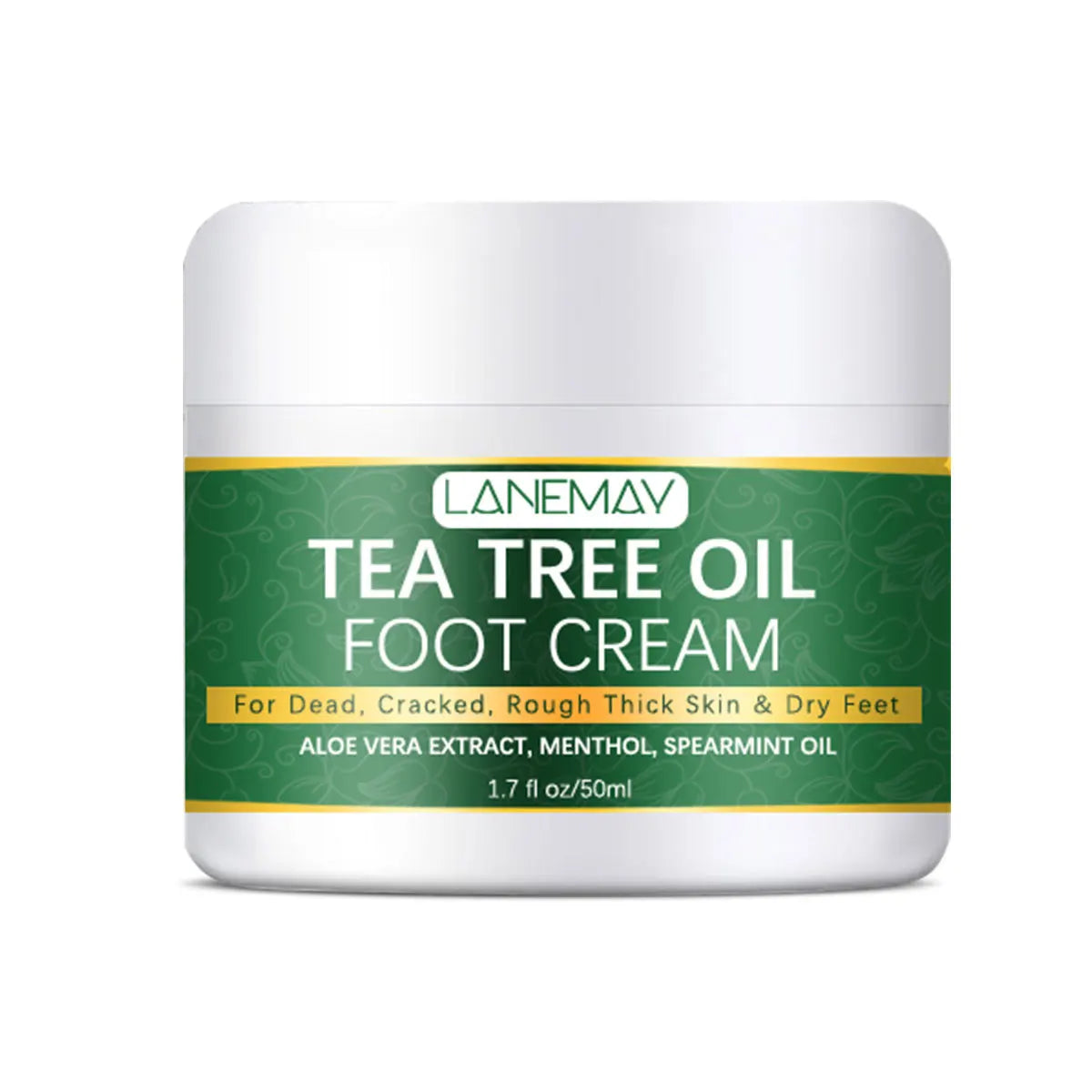 Foot moisturizer with aloe vera and tea tree oil to deeply nourish the skin, for dry and rough skin, daily hand and foot care