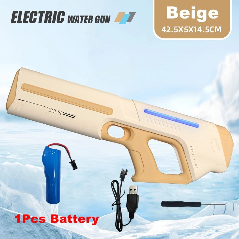 Electric Water Guns For Adults Kids Powerful Squirt Automatic Water Suction Water Blasters Summer Outdoor Beach Toy Kids Gift