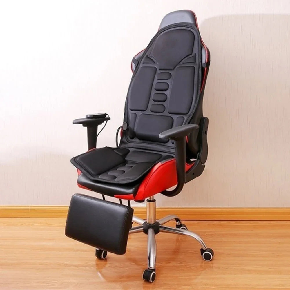 NEW Car Chair Body Massage Heat Mat Car Seat Cover Cushion Neck Pain Lumbar Support Pad Back Massager With Remote Controls
