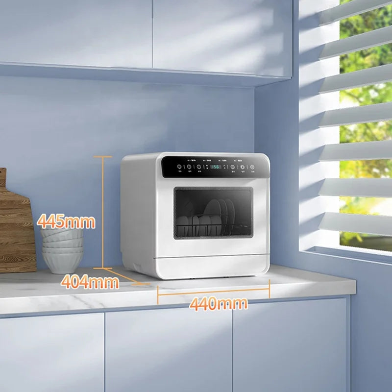 Compact Automatic Electric Kitchen  Stainless Steel Countertop Top Smart Mini Portable Dish Washer Dishwasher Machine for Home