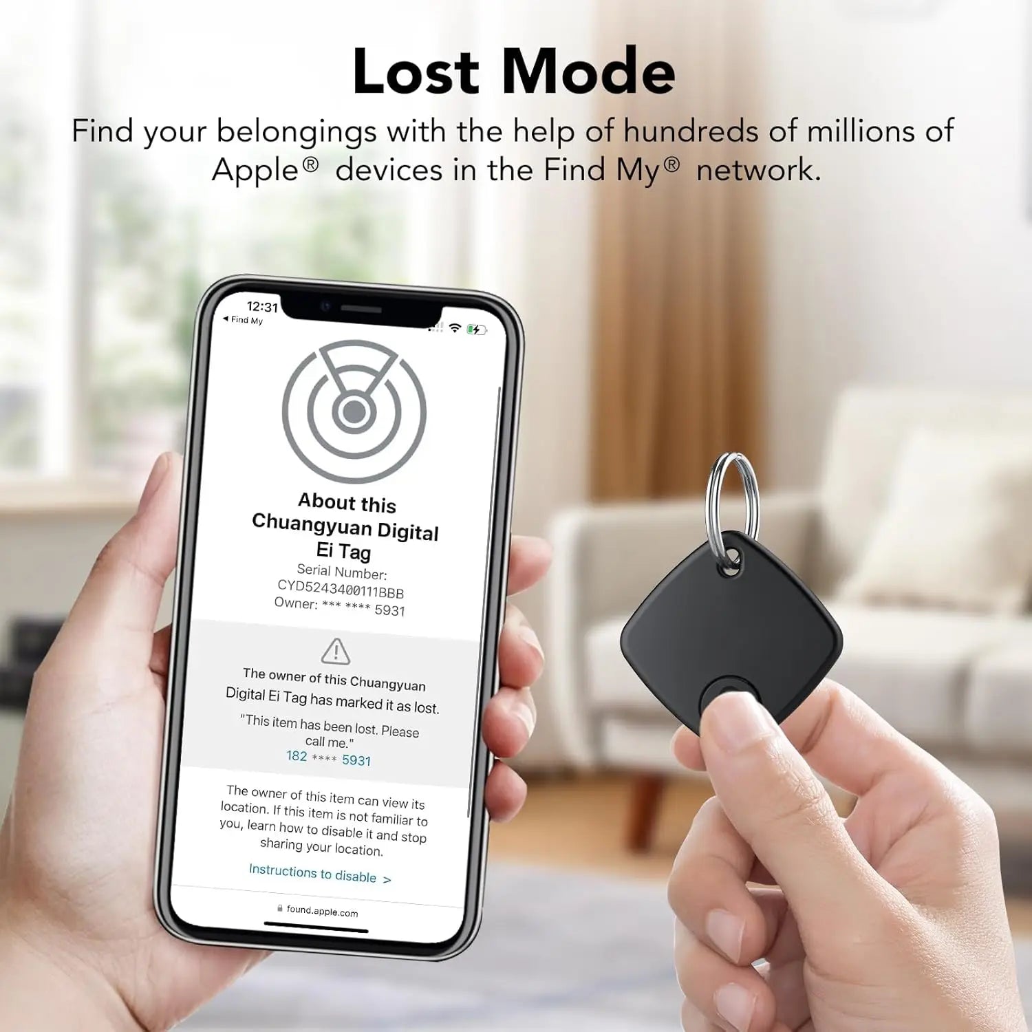 Bluetooth Mini Tracking Device for Apple Find My APP Smart Tag Kid Pet Car GPS Lost Tracker Anti-Lost Alarm Reminder Positioner