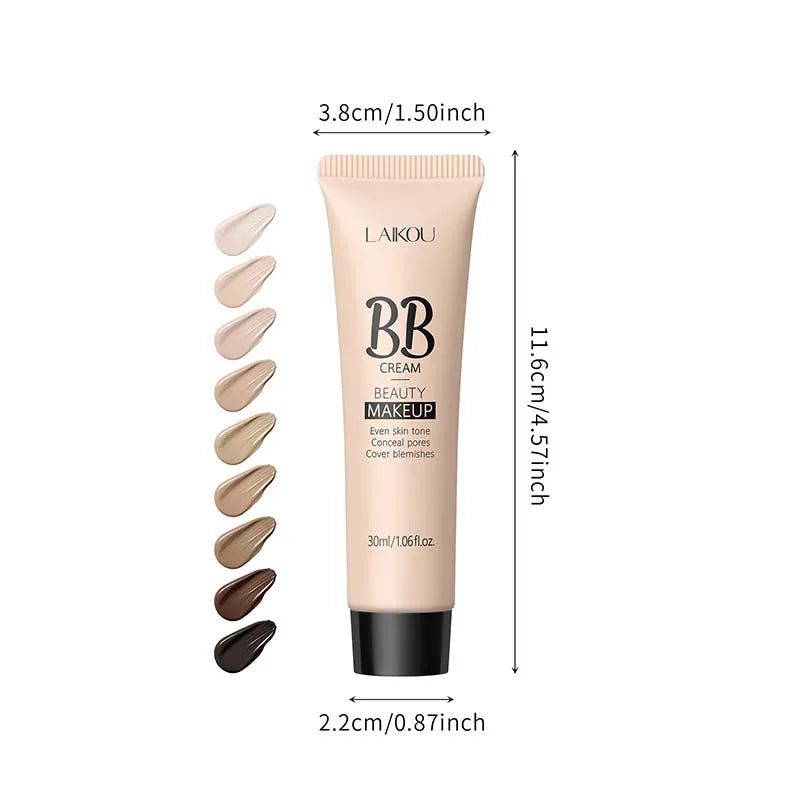 BB Cream Base Makeup Long Lasting Waterproof Brighten Skin Tone Cover Blemishes 30ml Concealer Foundation Liquid Face Makeup