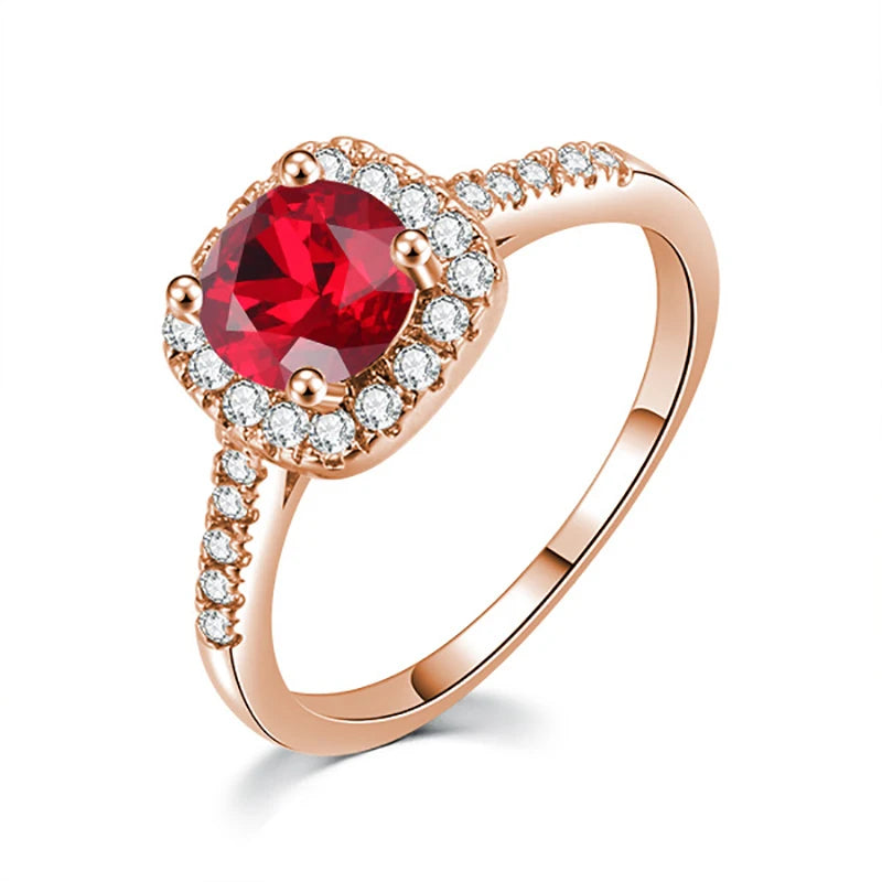 Double Fair Exquisite Square Wedding & Engagement Rings For Women Female Ring Jewellry Shiny Cubic Zircon Fashion Jewelry DFR531