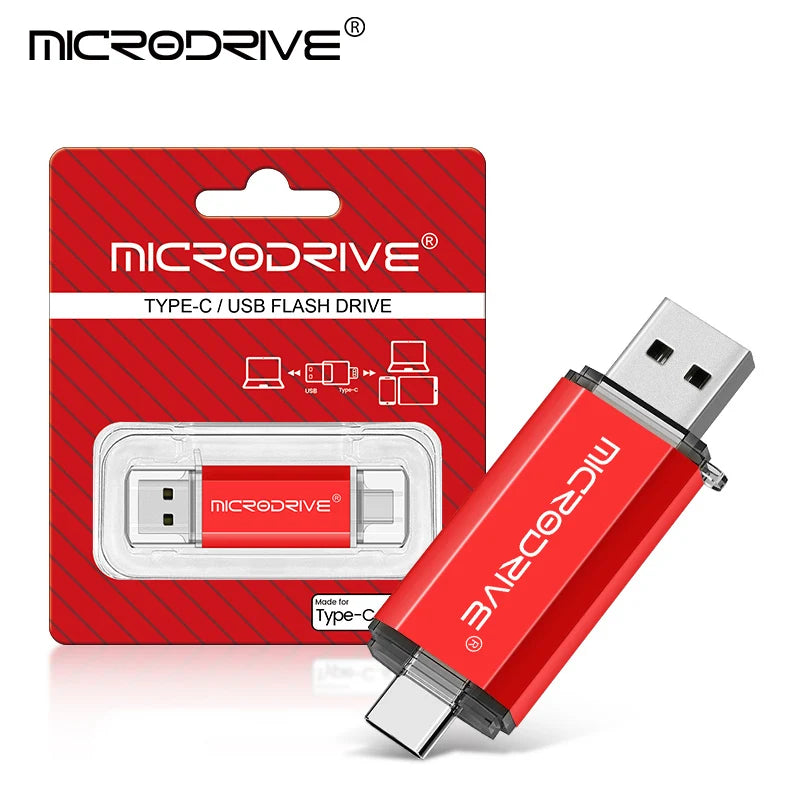 TYPE C USB 2.0 Flash Drive OTG Pen Drive 128GB 64GB 32G 16 8 4GB Memory Disk U Stick External Storage Pendrive for SmartPhone/PC