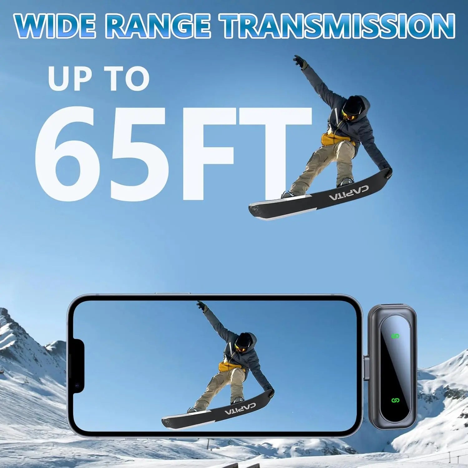 New Wireless Lavalier Microphone, Video Recording Clip-on Mics with Magnetic Mount &Noise Reduction for iPhone Android PC Live