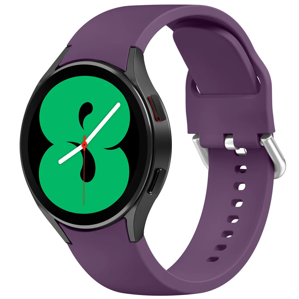 20mm Silicone Strap For Samsung Galaxy Watch 6/5/4 44mm 40mm pro Watchband For Galaxy Watch 6 4 Classic 43mm/47mm 42mm/46mm Band