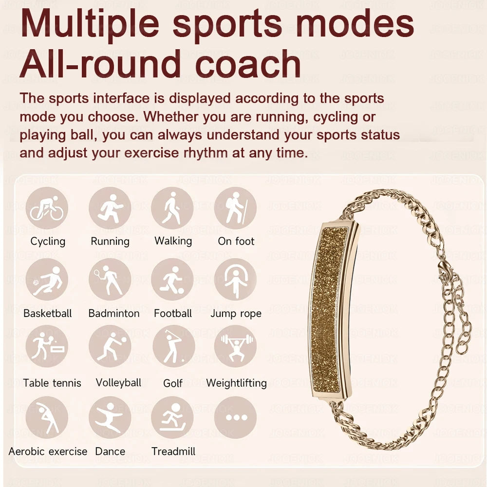 New Health Smart Bracelet Women Heart Rate Monitor Pedometer HRV Test Blood Oxygen Waterproof Sports Fitness Tracker Smartwatch