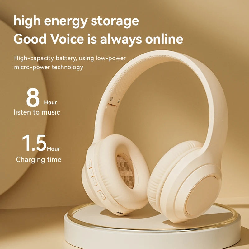 Stereo Surround Sound Headsets Wireless Bluetooth Headphones Over Ear Noise Reduction Sports Gamer Earphone with HD Mic handfree