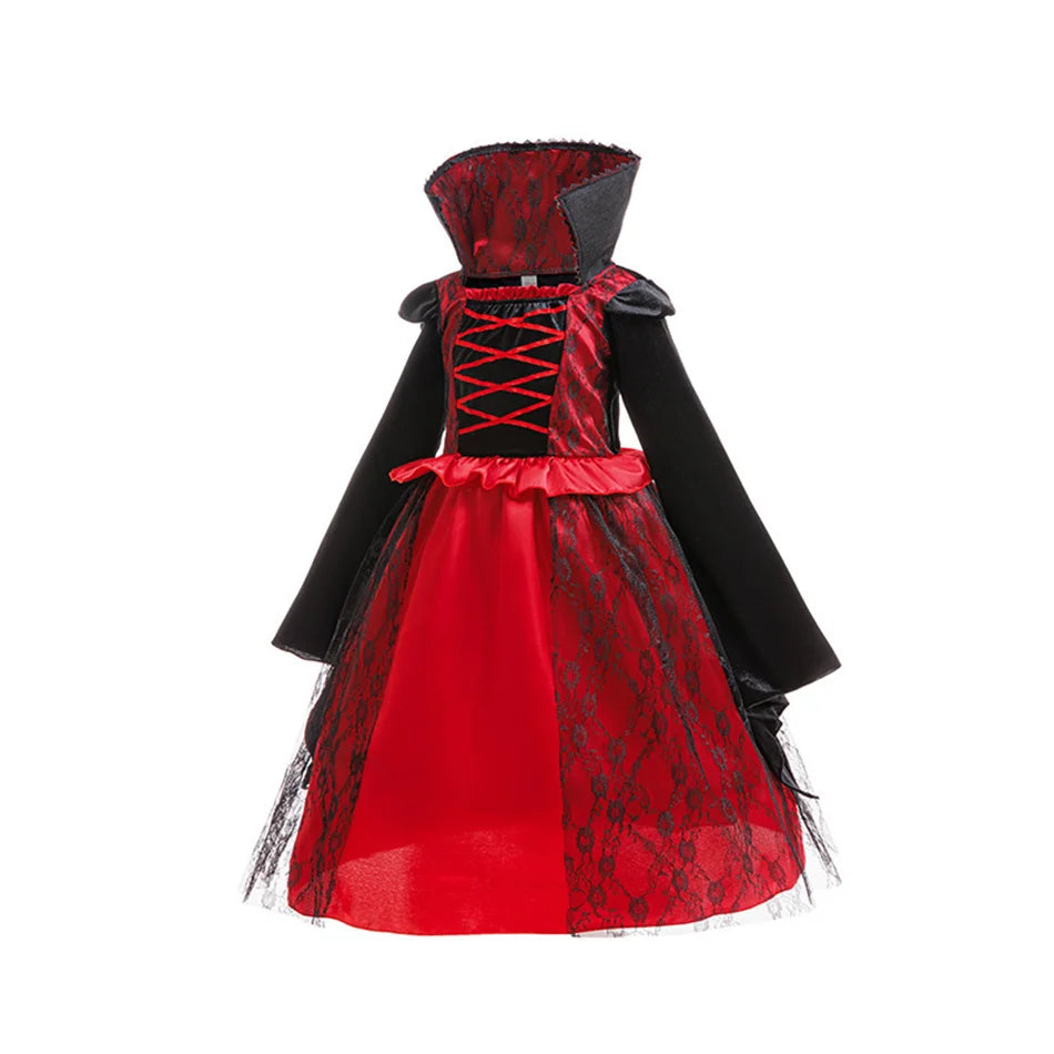 Halloween children Costumes Girls Princess Dresses Ghost Clothes Horror Vampire Cloak Performance Costumes Carnival Outfit