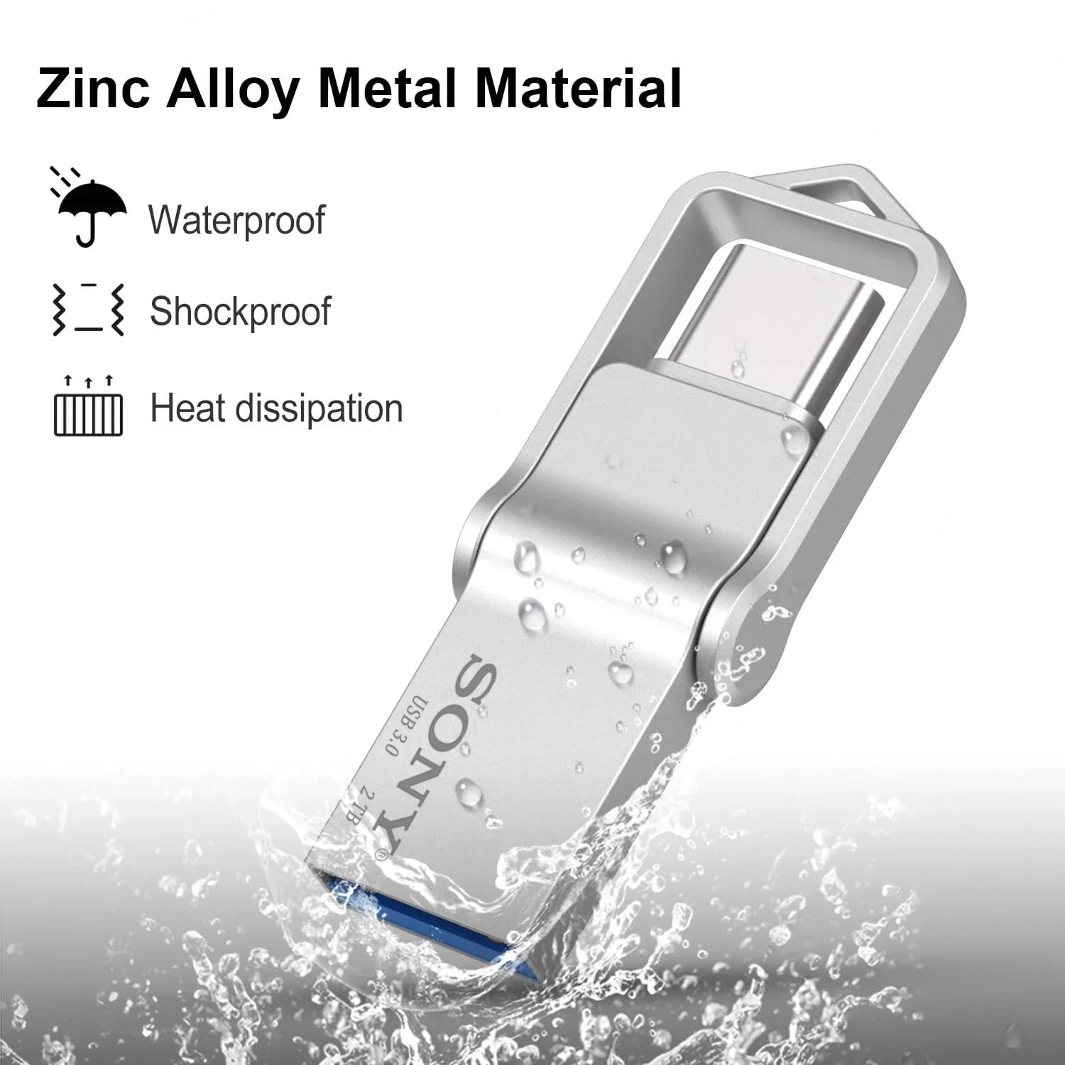 SONY 2 in 1 OTG USB-C Flash Pen Drive Metal Memory Stick Usb 3.0 flash Disk 64GB 128GB 256G USB3.0 Dual C Pendrive