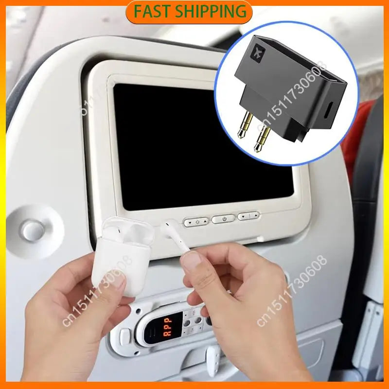 Buy Now 2X AK3046E Pro Wireless Bluetooth 5.0 Adapter For Airplane, With Aptx HD/LL/Adaptive Transmitter For , Headphones