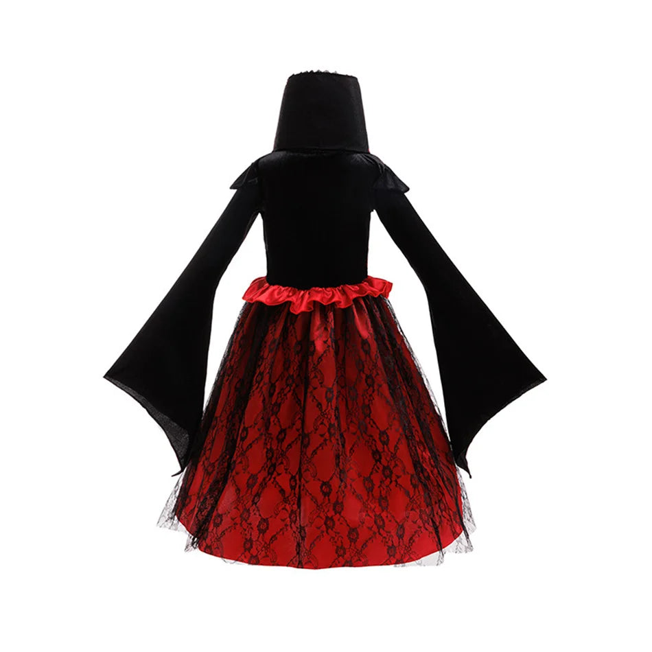 Halloween children Costumes Girls Princess Dresses Ghost Clothes Horror Vampire Cloak Performance Costumes Carnival Outfit