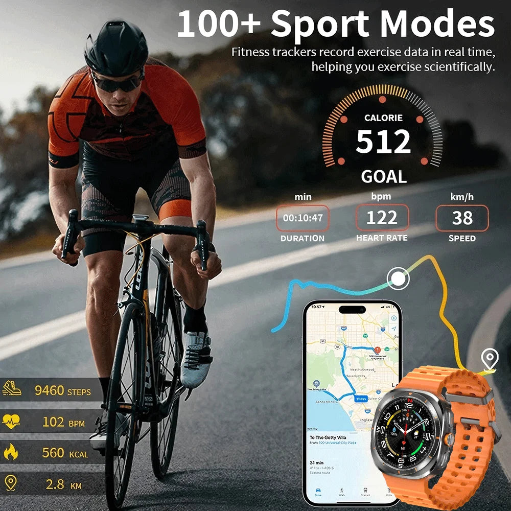 2025 New Watch 8 Smart Watch  NFC Health Monitoring Sports  Fitness GPS Bluetooth Call IP68 Waterproof HD Smartwatch