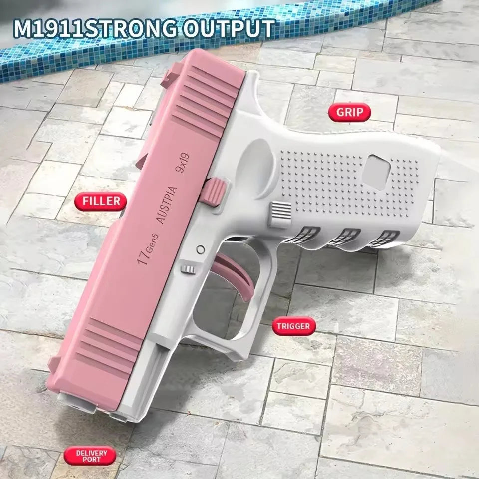 Summer Mini Water Gun Non Electric Pistol High-pressure Full Automatic Shooting Water Beach Toy Gun For Children Boy Girl Adults