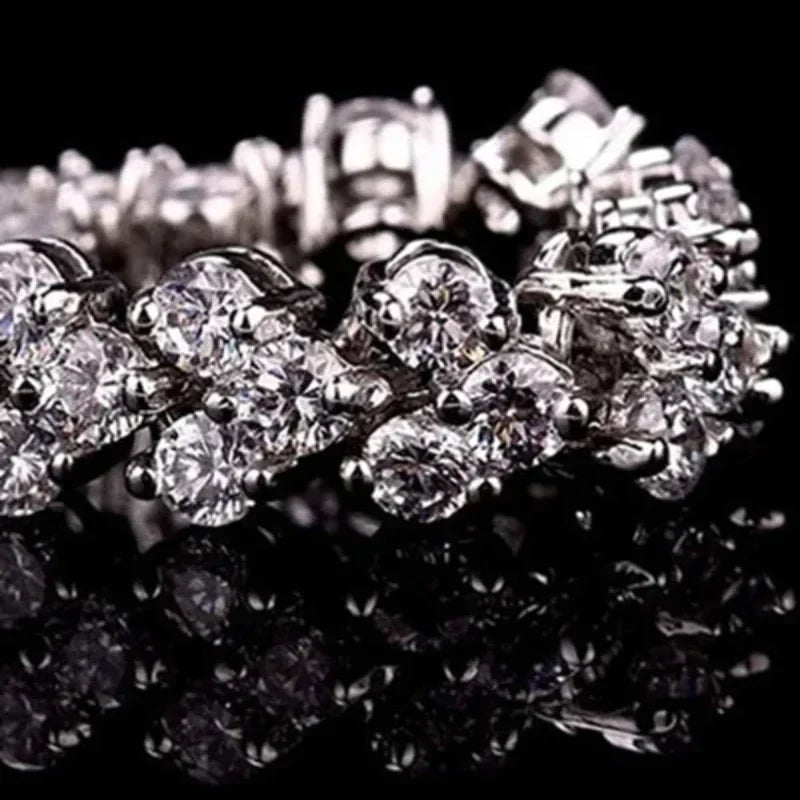 Delysia King 3 Color Women FashionZircon Inlaid Heart Bracelet