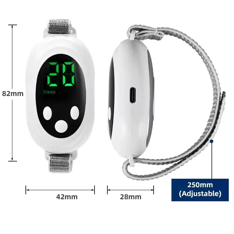 A44U Convenient Handheld Sleep Aid EMS Mini Current Calming Sleep Aid Multi Level Adjustment Intelligent Sleep Aid USB