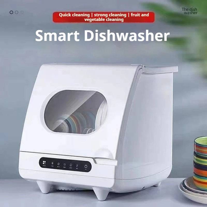Fully Automatic Dishwasher Household Desktop Dish Disinfection Cabinet Dryer Cupboard Kitchen Tableware Storage Dryer