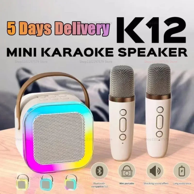 2025 New K12 Wireless Karaoke Microphone Bluetooth Audio for Kids Adults Family Home KTV Singing Integrated Microphone