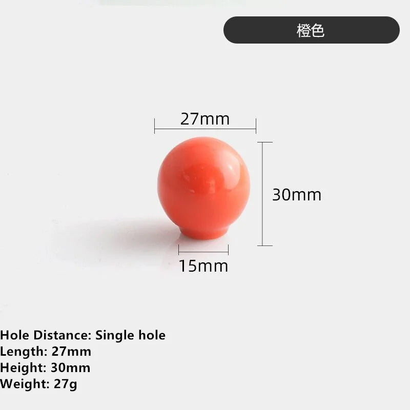 Handles Drawer Cabinet Furniture Kitchen Handles for Cabinet Knob Door Drawer Knob Colour Ceramics Rotundity Single Hole