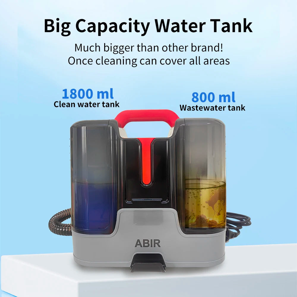 Handheld Carpet Cleaner ABIR G80,150000PA Wet Dry Vacuum Cleaner for Home Sofa Window Car Pet Upholstery Spot Farbric Cleaner