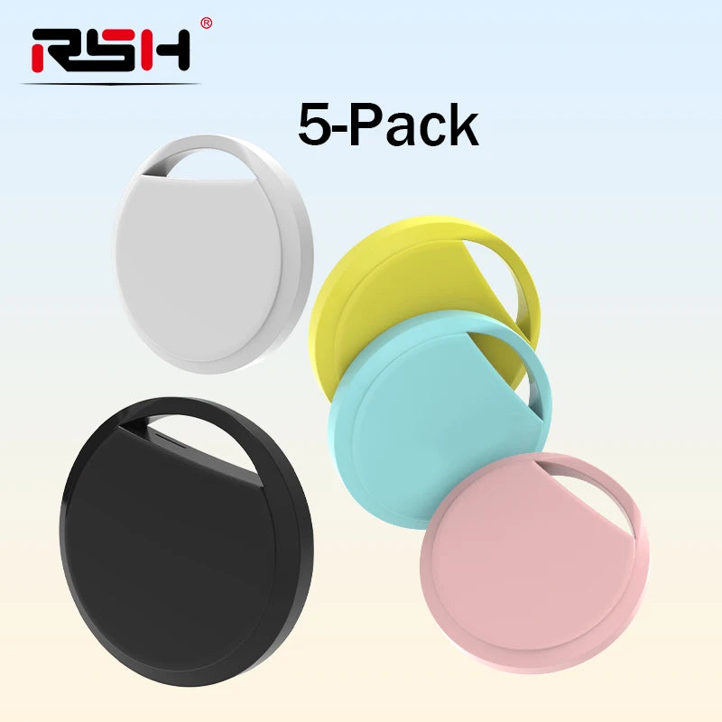 5-pack Bluetooth GPS Tracker for iOS Work with Apple Find My App Global Positioning for Luggage Bag Car Wallet Bike Smart Tag