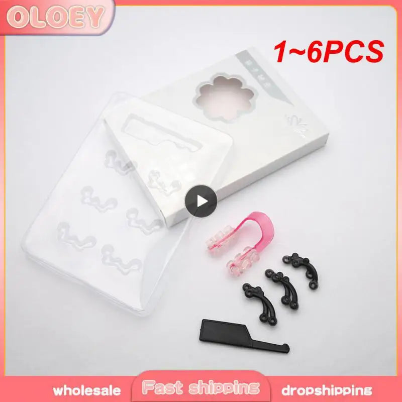 1~6PCS Set Beauty Nose Up Lifting Shaping No Pain 3 Size Bridge Straightening Clipper Corrector Nose Shapers Facial Care Tools