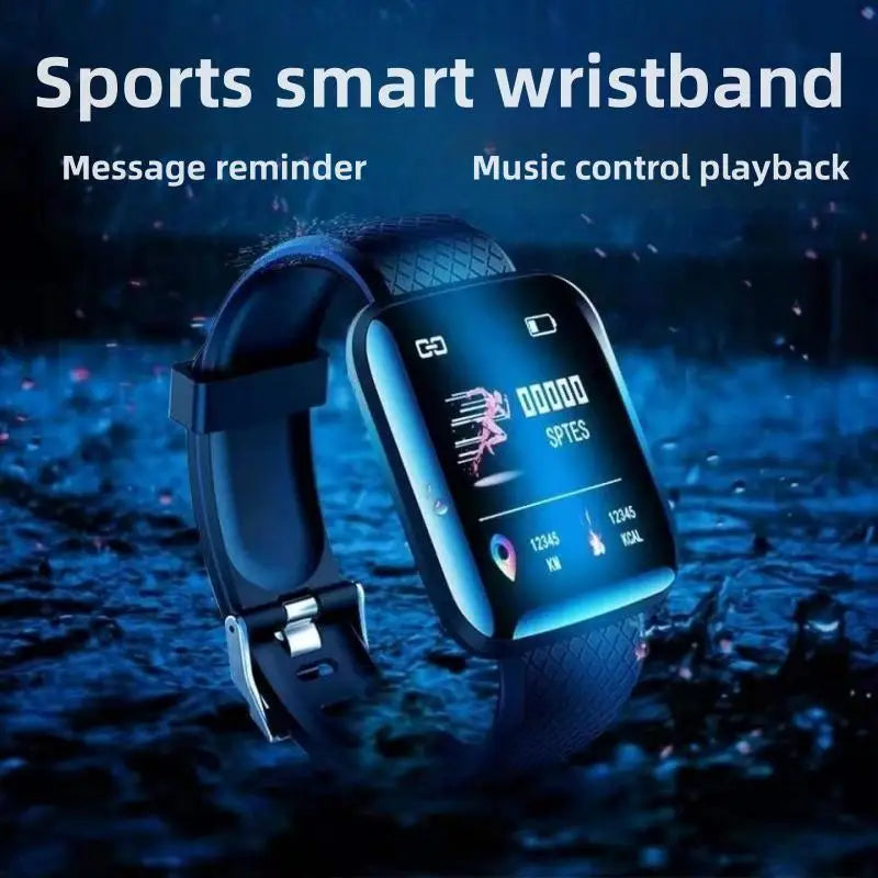 Smart Watch Sport Fitness Bracelet Control Music Message Display Pedometer Bluetooth Connect Smartwatch 116 Alarm Clock Weather
