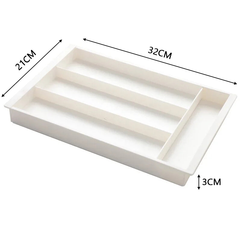 Kitchen Cabinet Stretchable Drawer Organizer Multifunctional Kitchen Utensils Storage Tray Kitchenware Classified Organizer Tray