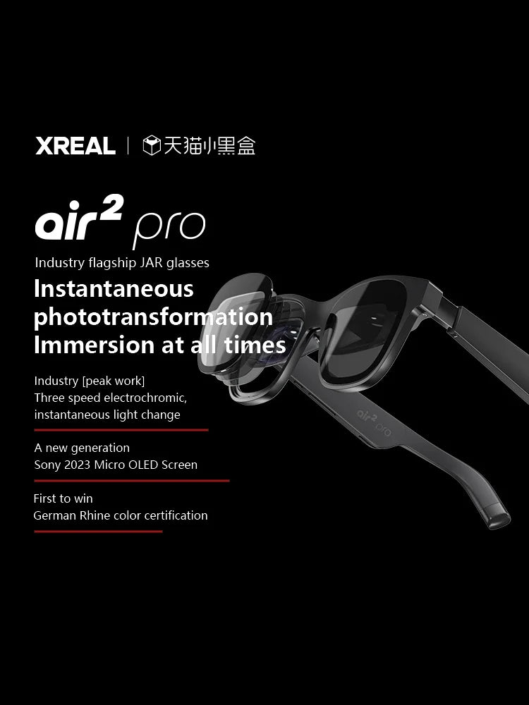 XREAL Nreal Air 2 Pro AR Glasses HD 130 Inch Large Screen 1080p View Portable Private Cinema Smart Glasses NOT VR