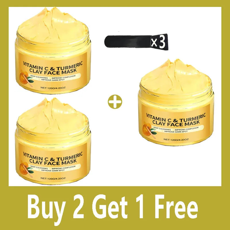 Vitamin C Exfoliating facial mask Turmeric Exfoliating mask Improve Pore Deep Cleaning facial  Apply facial mask