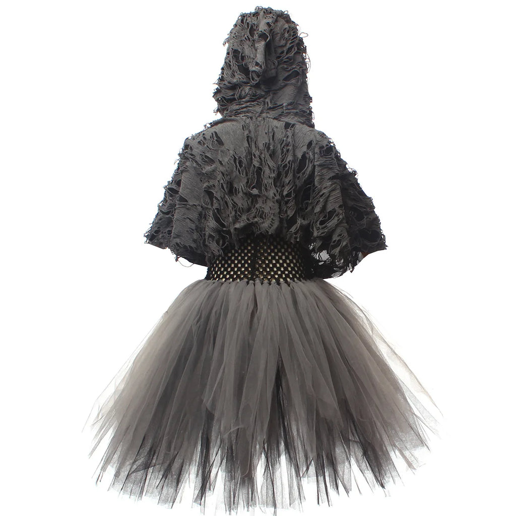 Halloween Girls Demon Horror Death Costume Cosplay Fancy Dress Party Accessories Medieval Hooded Cloak Clothing Party Clothes