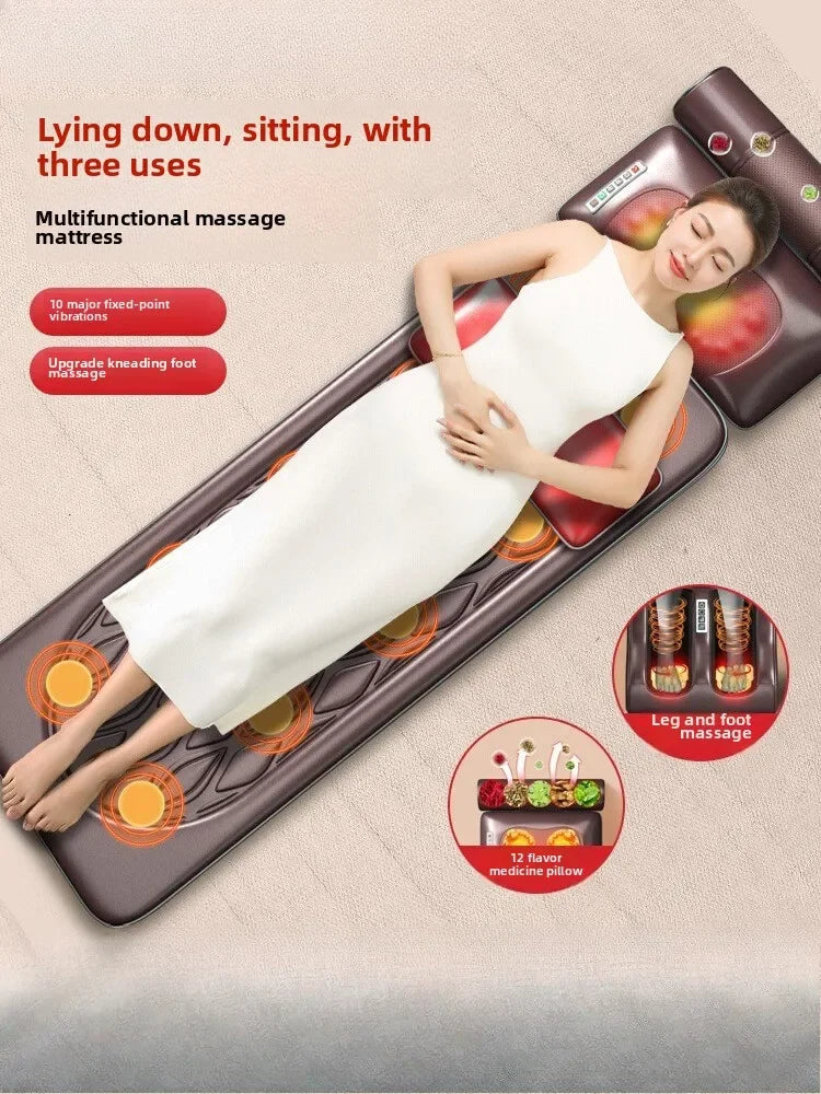 Massager shoulder cervical back waist multifunctional mattress full body automatic kneading instrument massagecushion home chair