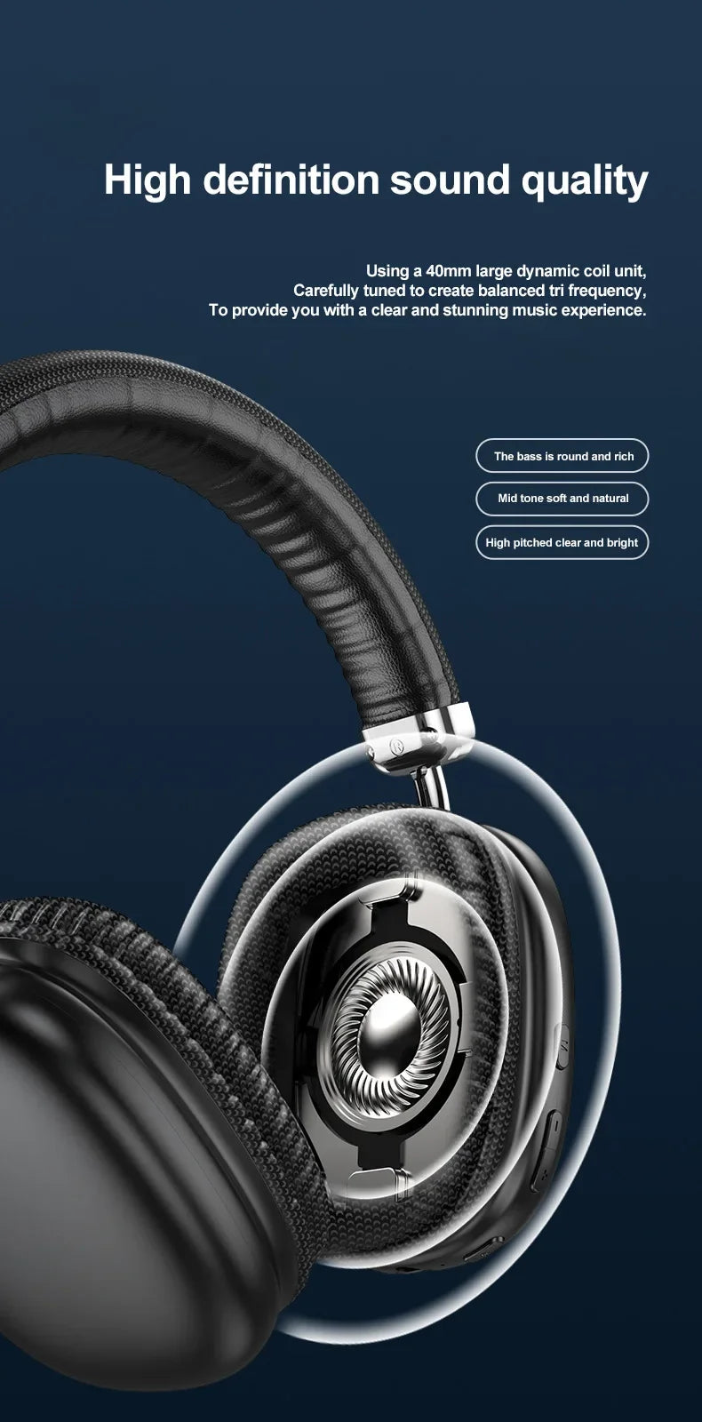 2025 Air Max Bluetooth 5.3 Earphone Over Ear Headphone Wireless Headset Pods Pro Max Headphone for Ios Android  Tws Dluetooth