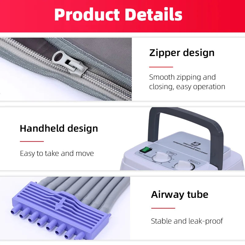 Electric 8-chamber Air Compress Massager Lymphatic Drainage Leg Massage Device Promote Blood Circulation Full Body Massager