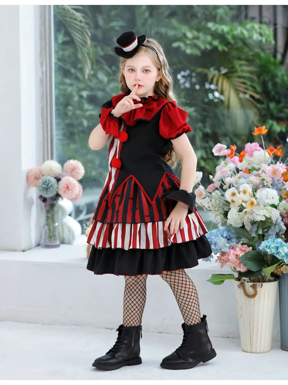 Halloween Children's Costumes Clown Costumes Circus Party Funny Costumes Carnival Costumes Girls Dresses