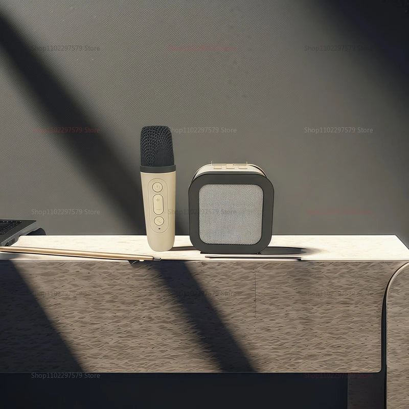 K12 Karaoke Microphone Set with 2 Wireless Microphones Bluetooth 5.3 PA Speaker for Kids Home KTV Singing Party Gift