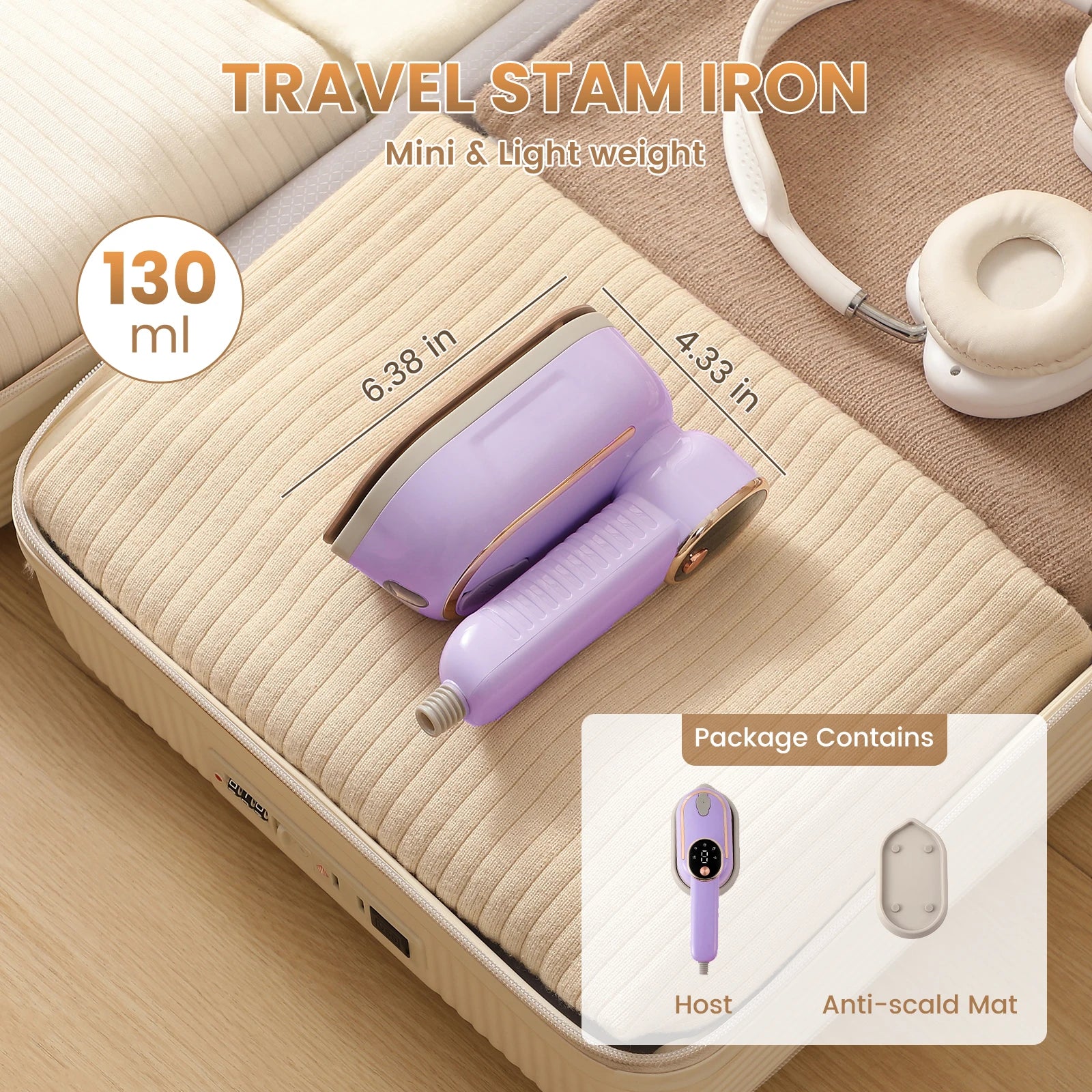 2-in-1 Mini Garment Steamer Handheld Steam Iron Portable Home Travelling For Clothes Ironing Wet Dry Ironing Machine 110V/220V