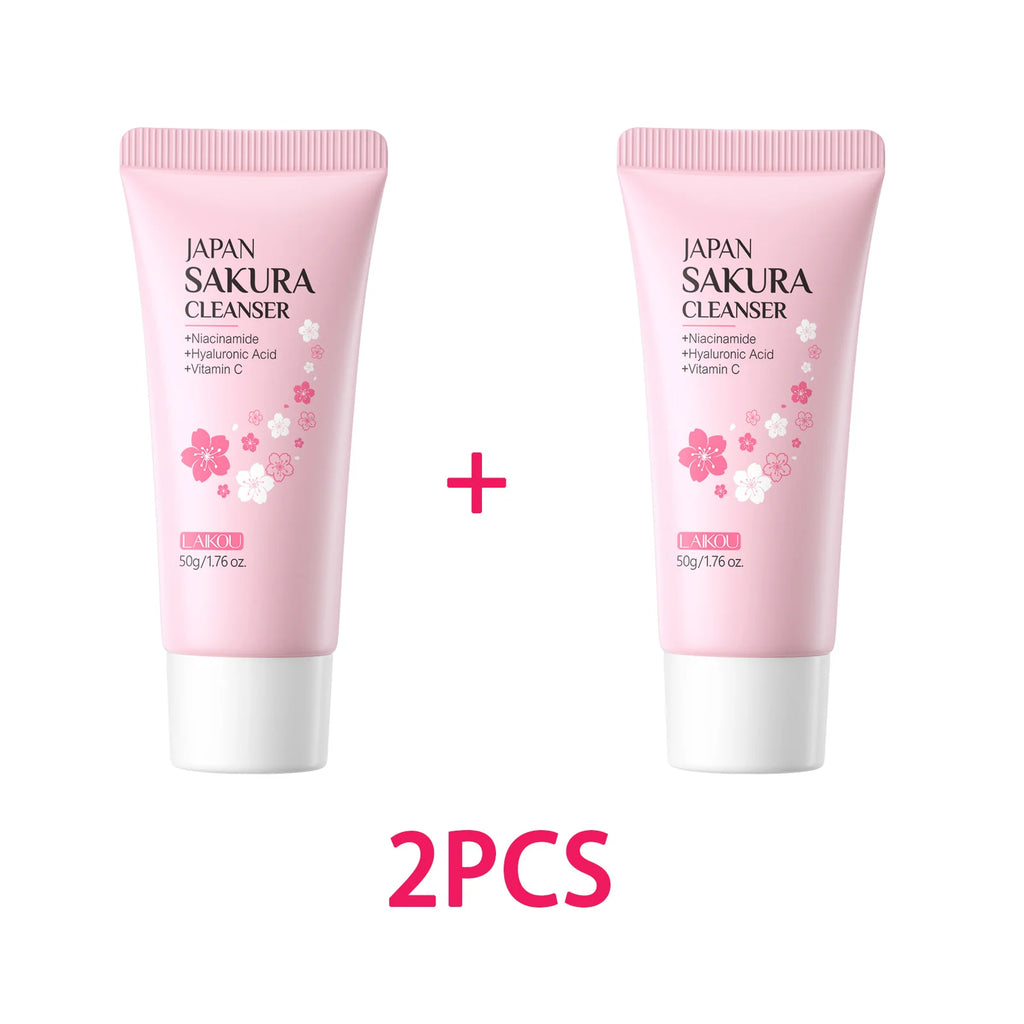 LAIKOU Facial Foaming Cleanser Deeply Cleansing Oil Control Moisturizing Blackhead Removal Skin Care Face Wash Foam Cleanser