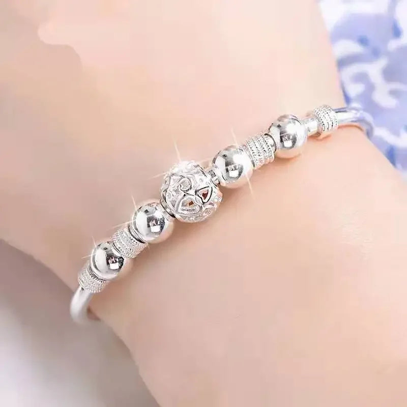 charms 925 sterling silver Luxury lucky Beads bracelets Bangles for women fashion classic party wedding jewelry Adjustable