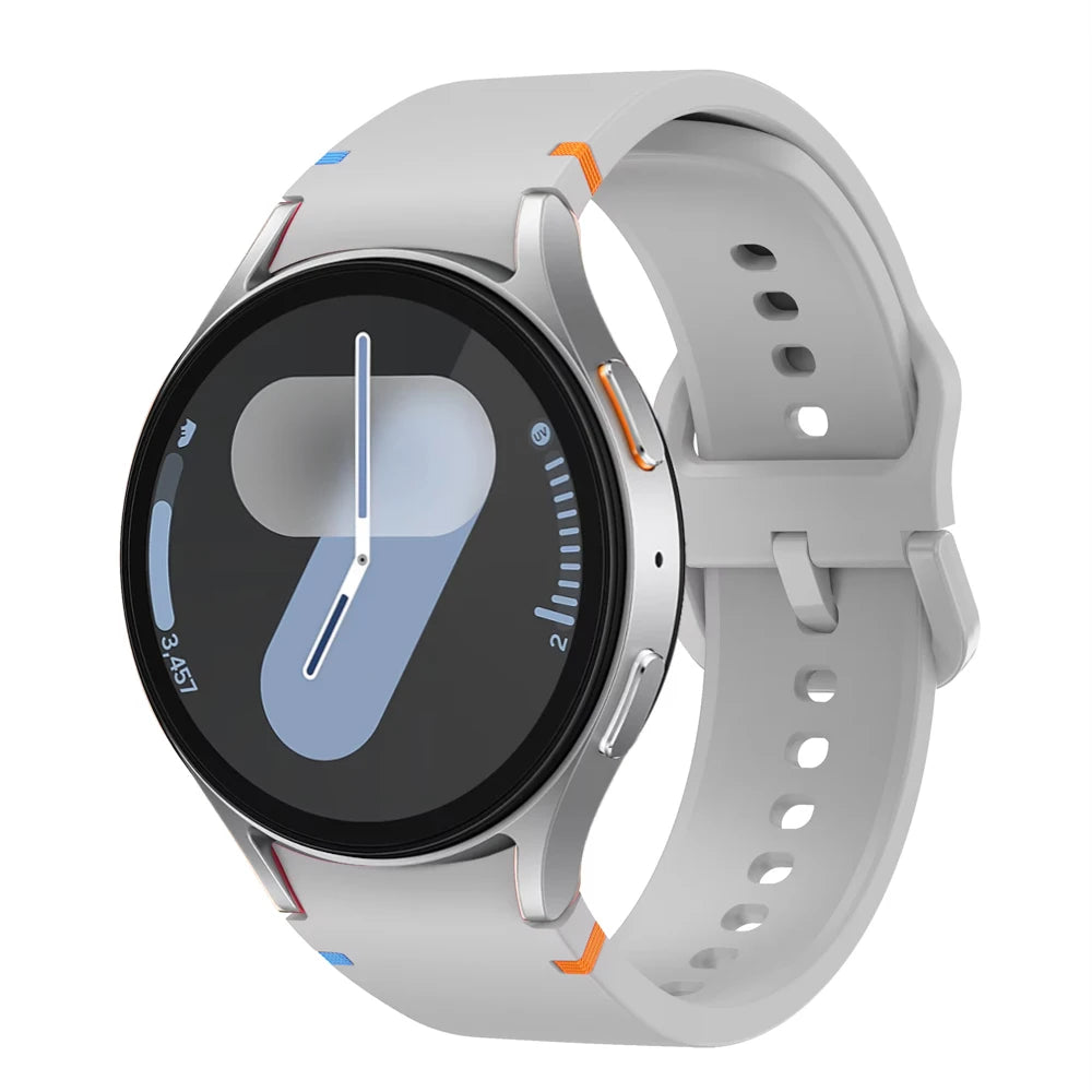 Strap for Samsung Galaxy Watch 7 FE 44mm 40mm 4 6 Classic 5 Pro 45mm Silicone Sport Wrist Bracelet correa Galaxy Watch 7 Band