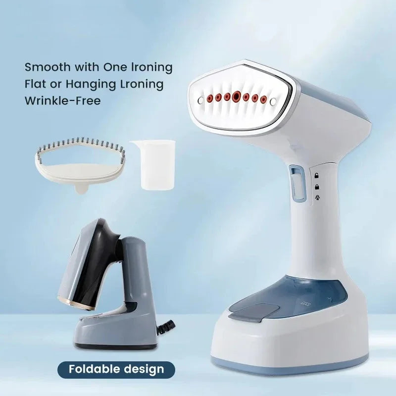 Foldable Ironing Machine 1500W Fast-Heat Garment Steamer Household Electric Fabric Steamer for Home Travel Handheld Steam Iron