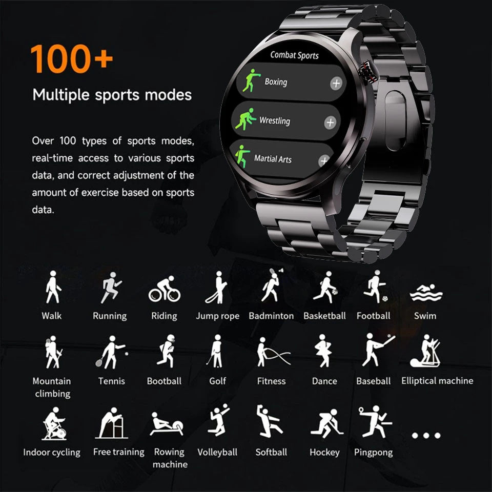 New Smart Watch SK51 Smart Watch 1.53 Inch HD AMOLED Screen NFC GPS TrackerBluetooth Call Health Monitoring Watch Men Women