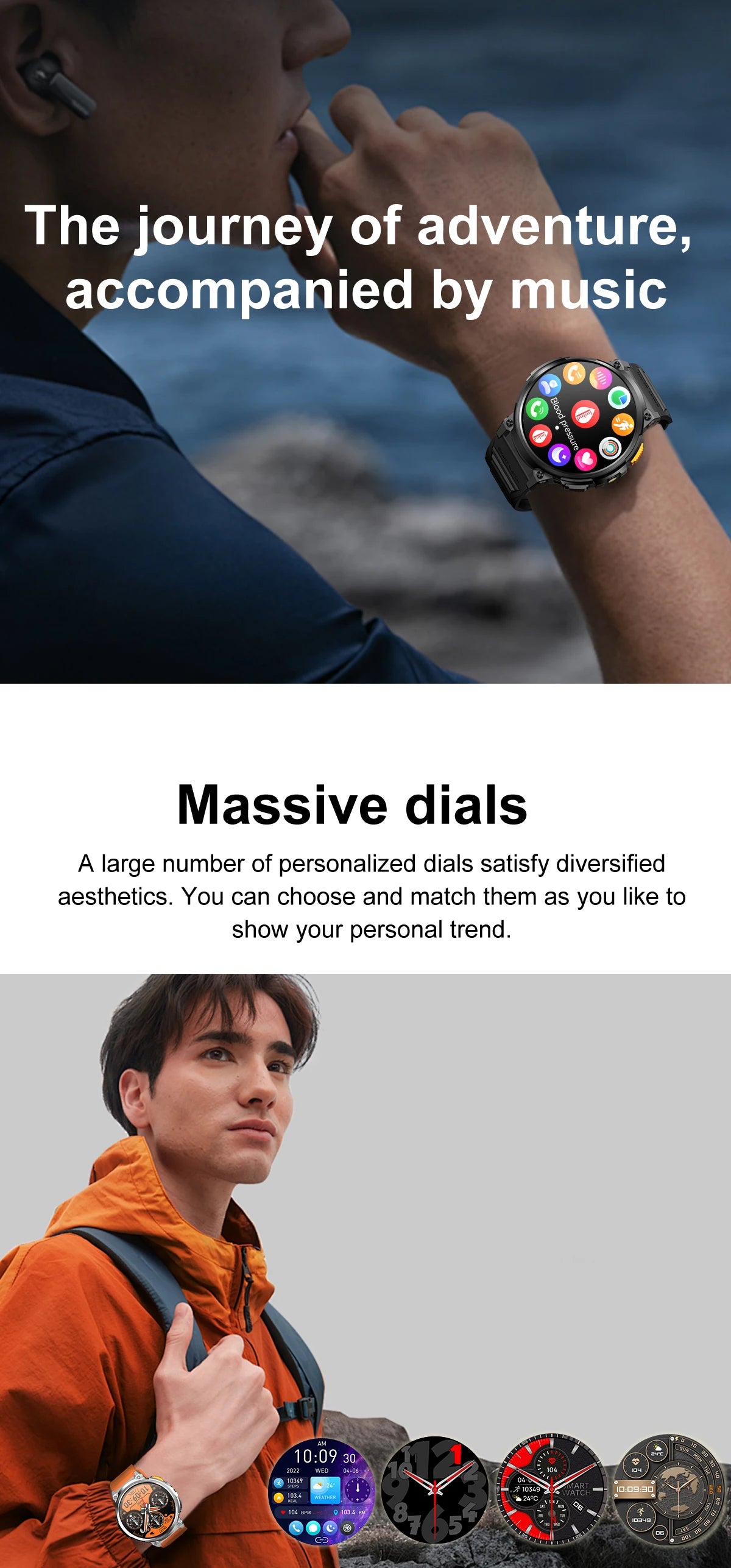 2025 Smart Watch1.85 inches,730mAh large battery,heart rate monitoring,Bluetooth call function,IP68 waterproof,suitable for gift