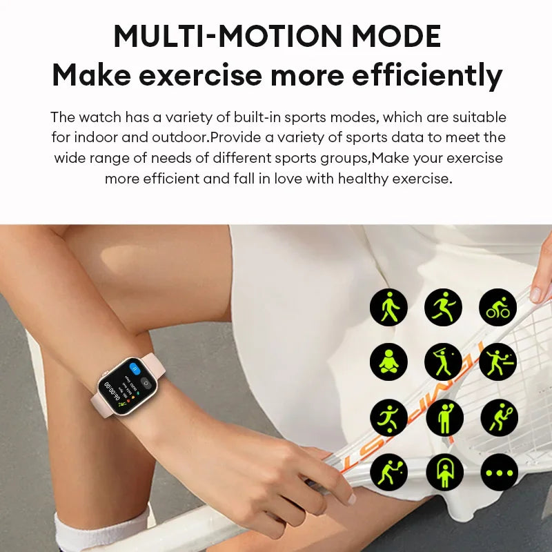 2025 New Smart Watch 1.83'' Simple Style HD 120h Long Battery Life IP67 Waterproof TFT Screen Smart Bracelet For Android IOS