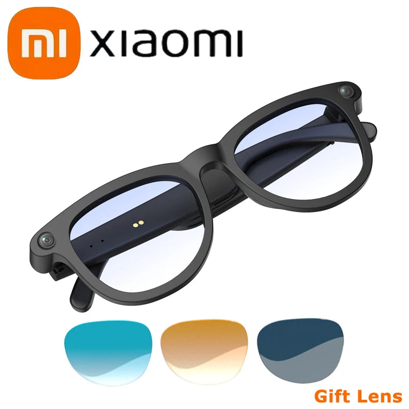 Xiaomi 4K HD AI Smart Glasses Multifunction Bluetooth Calling Voice Assistant Music Player Translation Camera Glasses Gift Lens